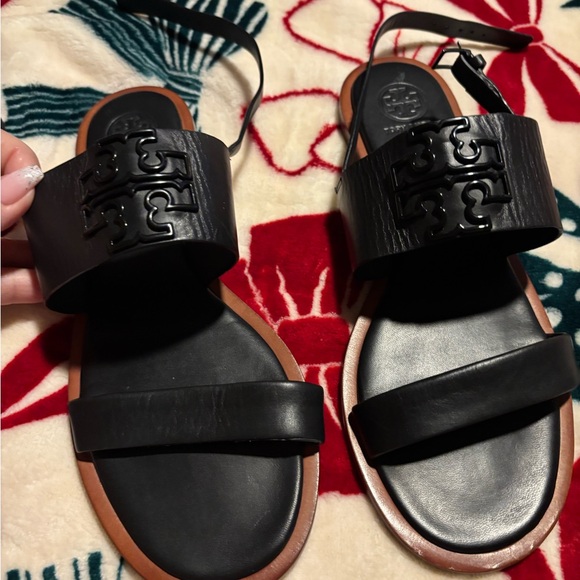 Tory Burch Black Leather Sandals - Picture 3 of 3